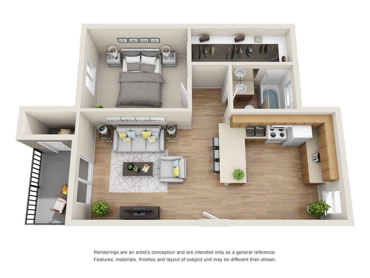 1 Bed 1 Bath B 1 Bed 1 Bath B